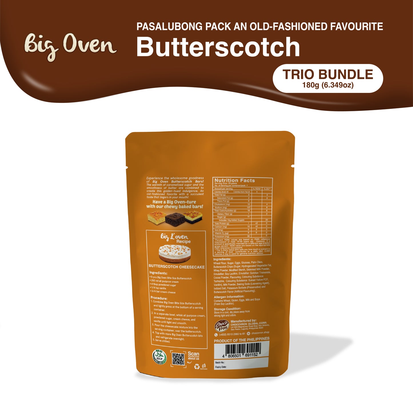 Pasalubong Pack Butterscotch 180g TRIO BUNDLE