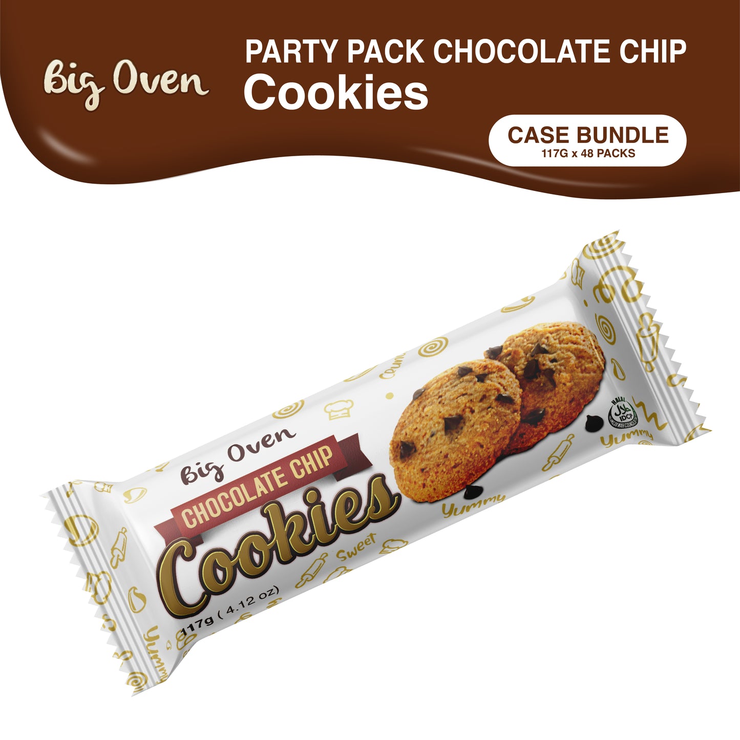 Solo Pack Chocolate Chip Cookies 117g CASE BUNDLE