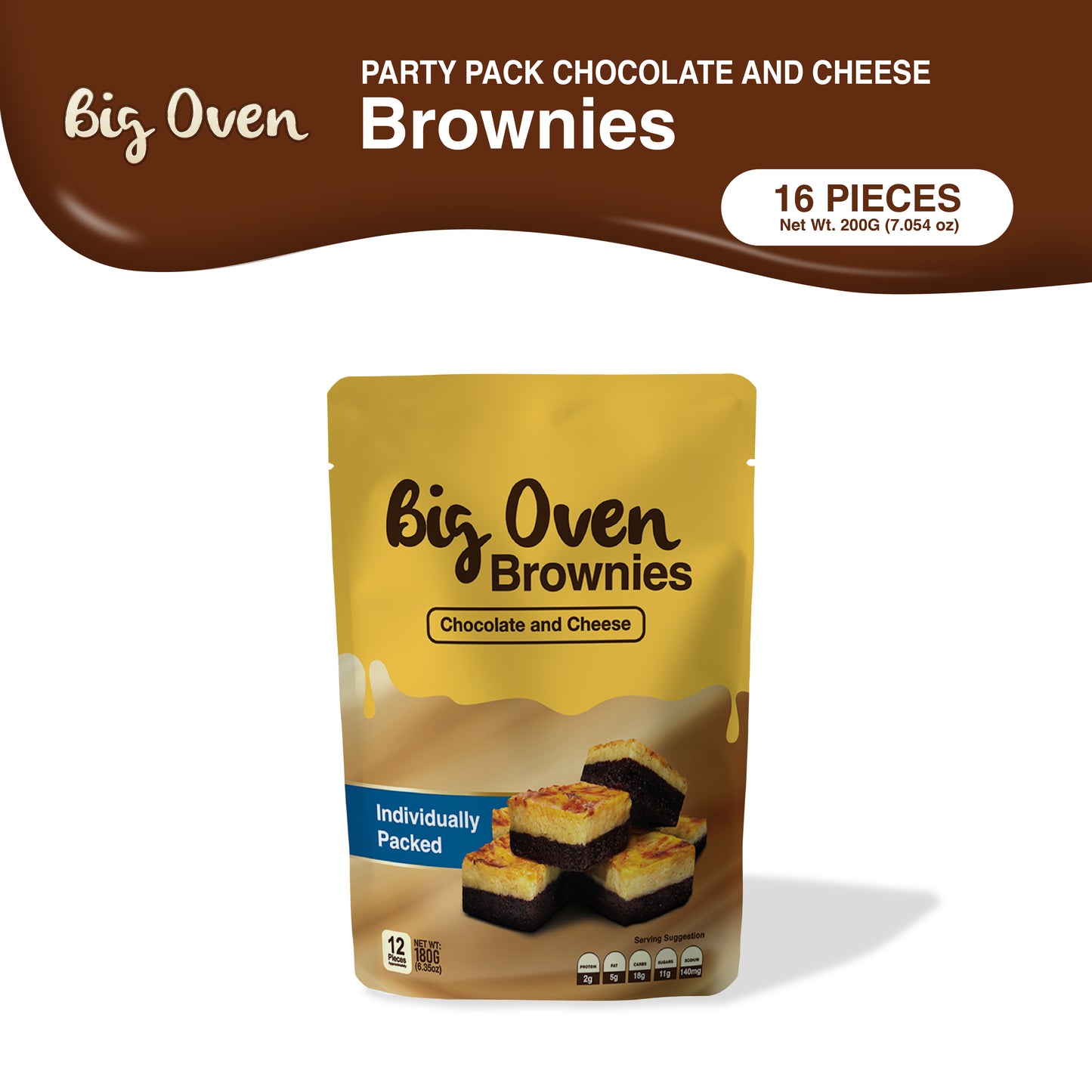 Party Pack Chocolate and Cheese Brownies 180g