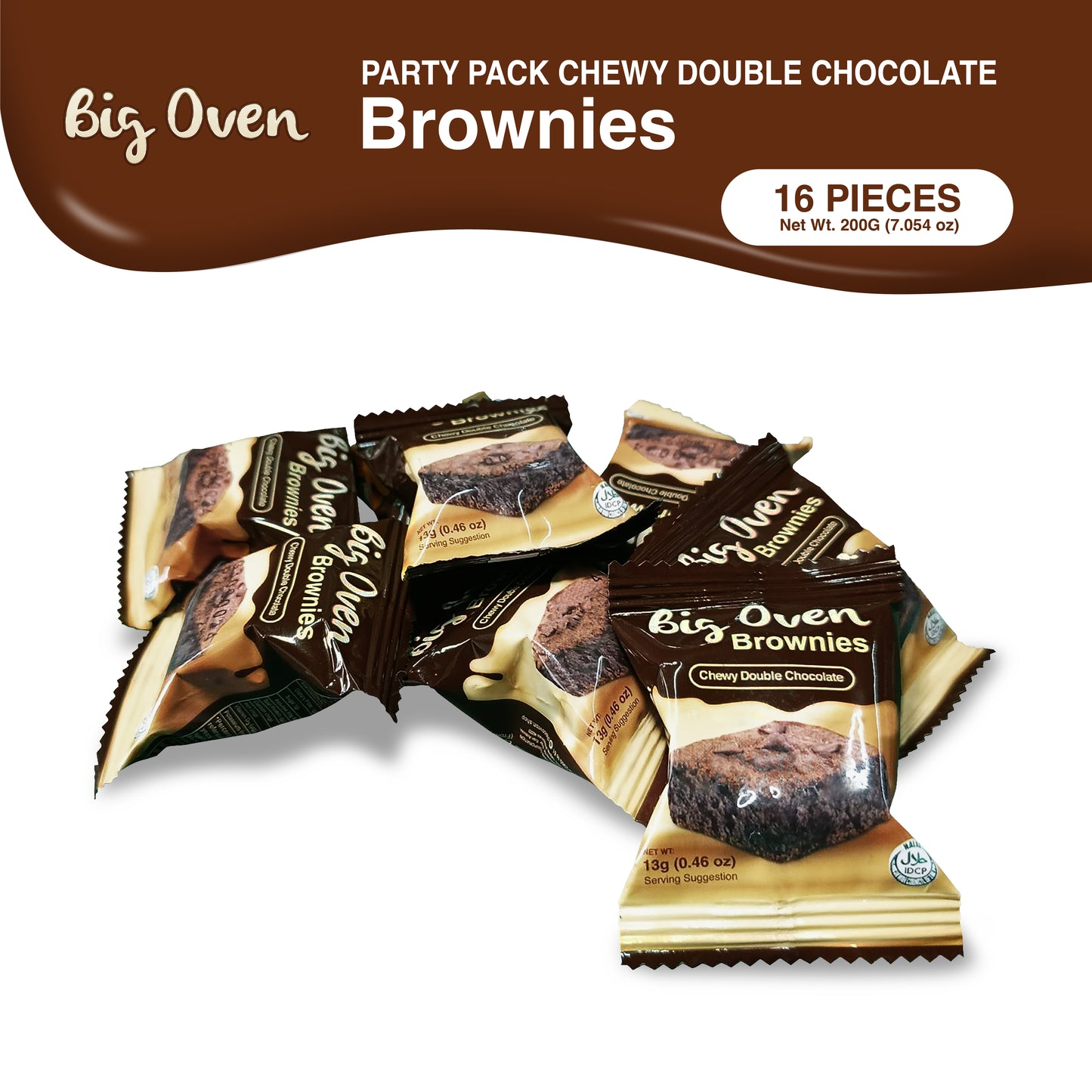 Party Pack Chewy Double Chocolate Brownies 200g