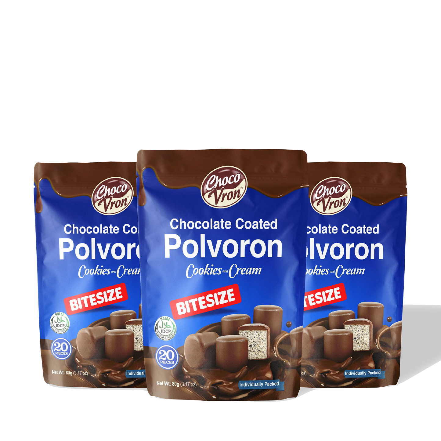 Bite Size Chocolate Coated Polvoron Cookies and Cream Polvoron TRIO BUNDLE