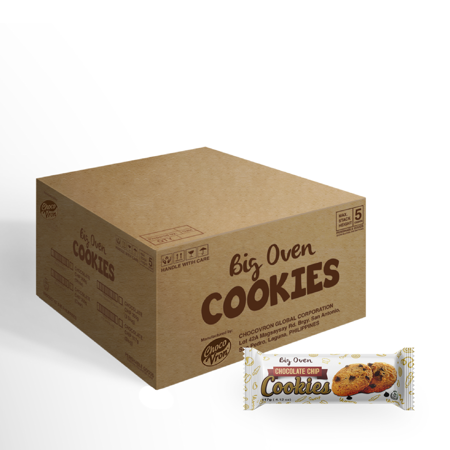 Solo Pack Chocolate Chip Cookies 117g CASE BUNDLE