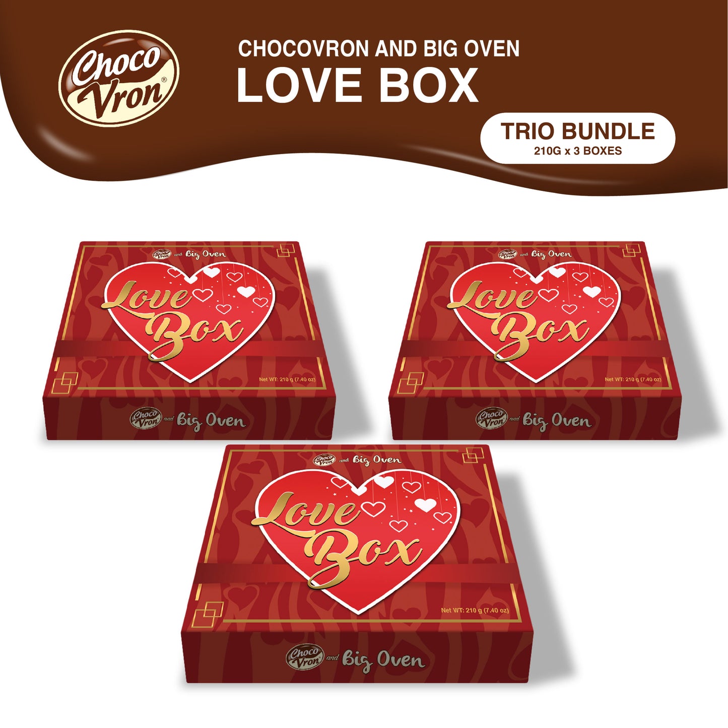 Chocovron & Big Oven Gift Box 210g TRIO BUNDLE