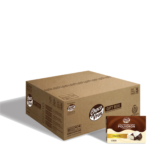 Gift Box 2 in 1 Chocolate Coated Crisped Rice Polvoron 240g CASE BUNDLE