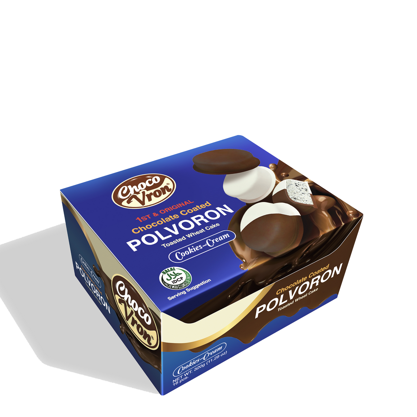Retail Box 2 in 1 Chocolate Coated Cookies and Cream Polvoron 320g