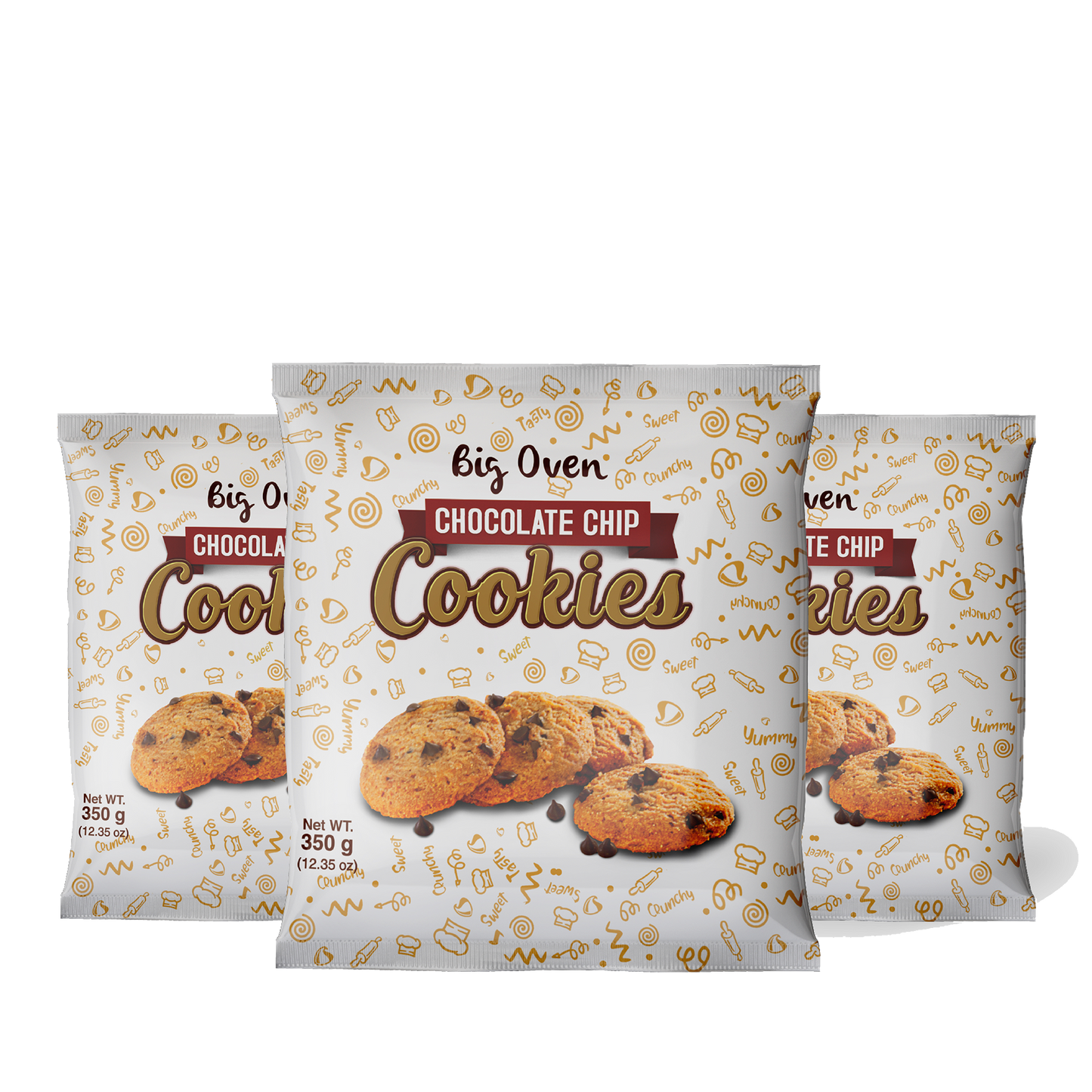 Party Pack Chocolate Chip Cookies 350g TRIO BUNDLE