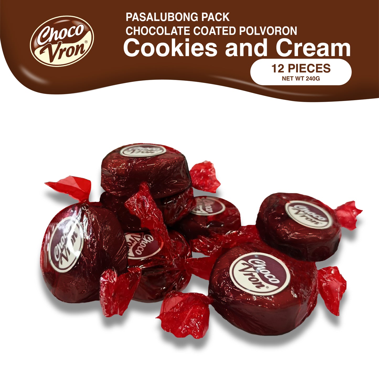 ChocoVron Pasalubong Pack Cookies and Cream Choco 240g