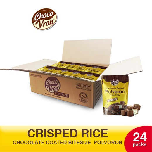 Bite Size Chocolate Coated Polvoron - Crisped Rice Set of 24