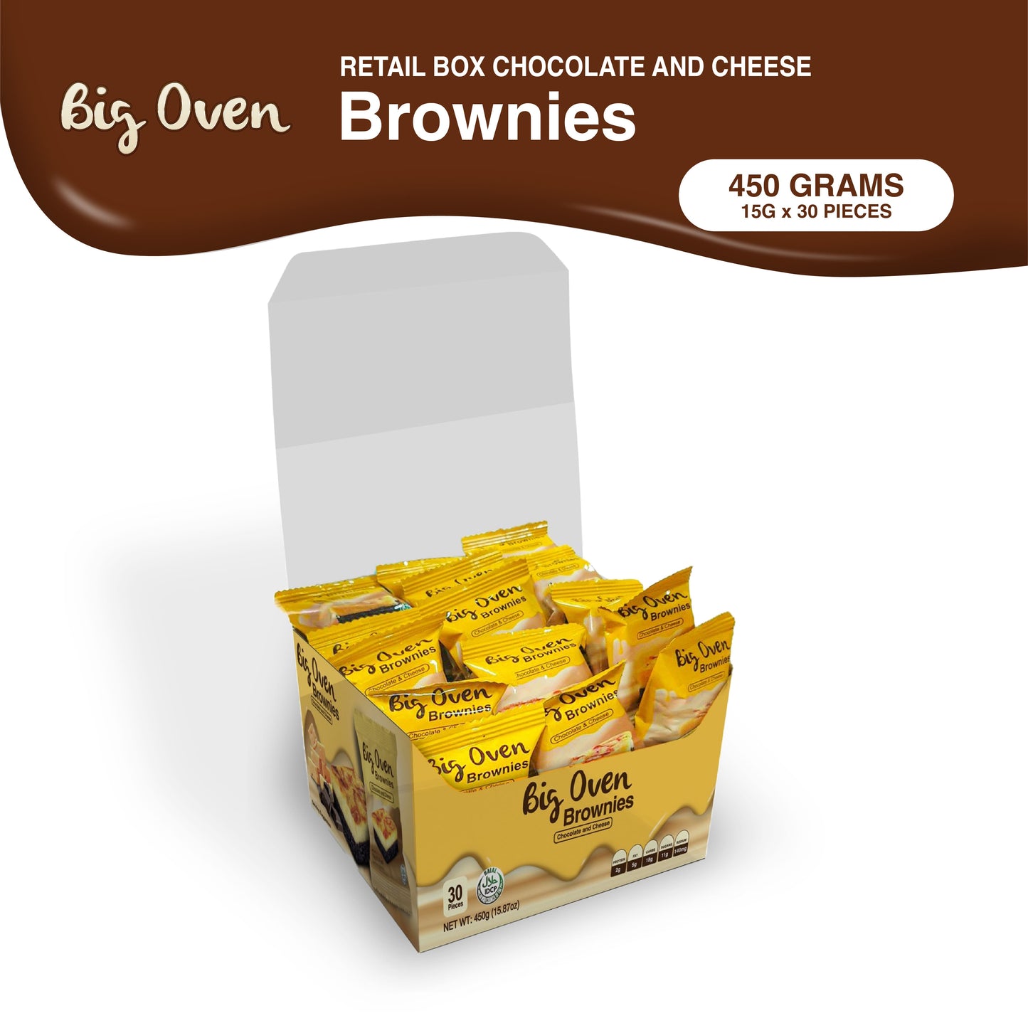 Retail Box Chocolate and Cheese Brownies 450g