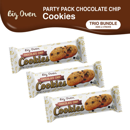 Party Pack Chocolate Chip Cookies 350g TRIO BUNDLE