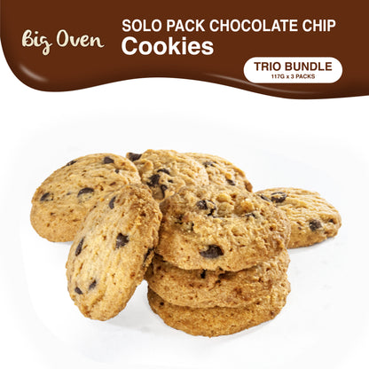Solo Pack Chocolate Chip Cookies 117g TRIO BUNDLE