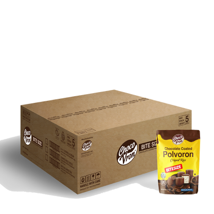 Bite Size Chocolate Coated Crisped Rice Polvoron CASE BUNDLE