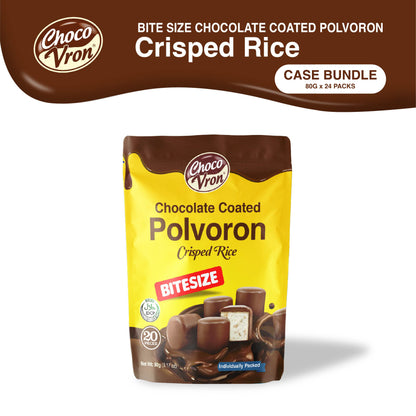 Bite Size Chocolate Coated Crisped Rice Polvoron CASE BUNDLE