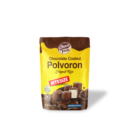 Bite Size Chocolate Coated Crisped Rice Polvoron 80g