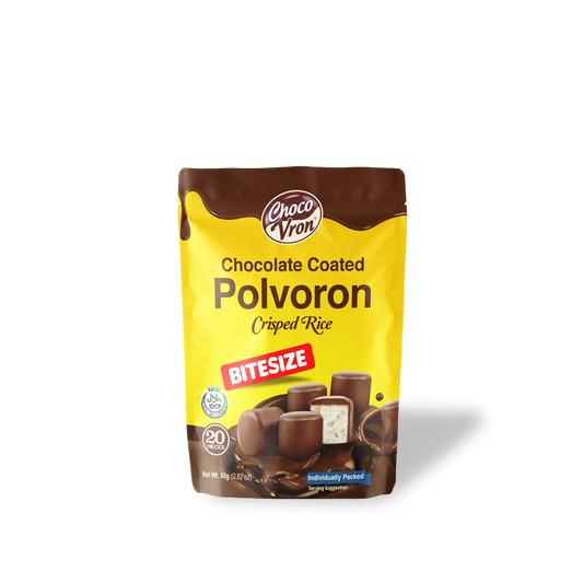 Bite Size Chocolate Coated Crisped Rice Polvoron 80g