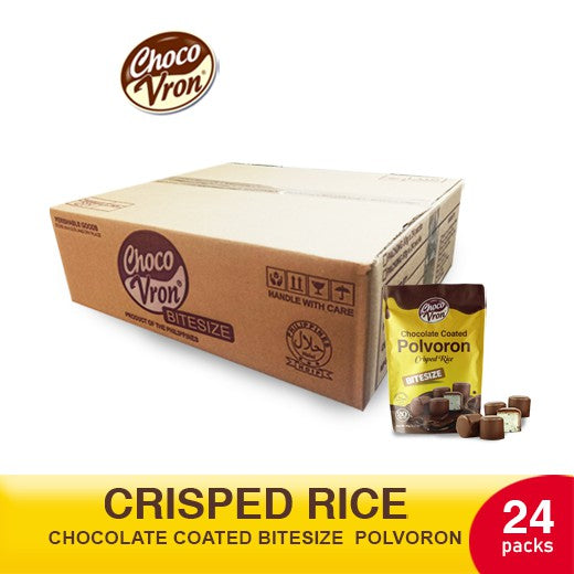 Bite Size Chocolate Coated Polvoron - Crisped Rice Set of 24