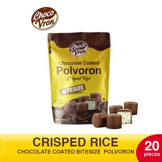 Bite Size Chocolate Coated Polvoron - Crisped Rice 80g