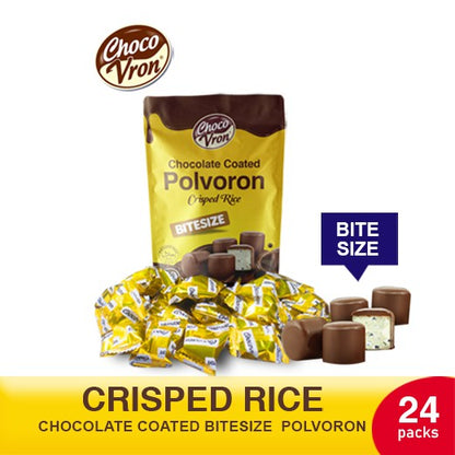 Bite Size Chocolate Coated Polvoron - Crisped Rice Set of 24